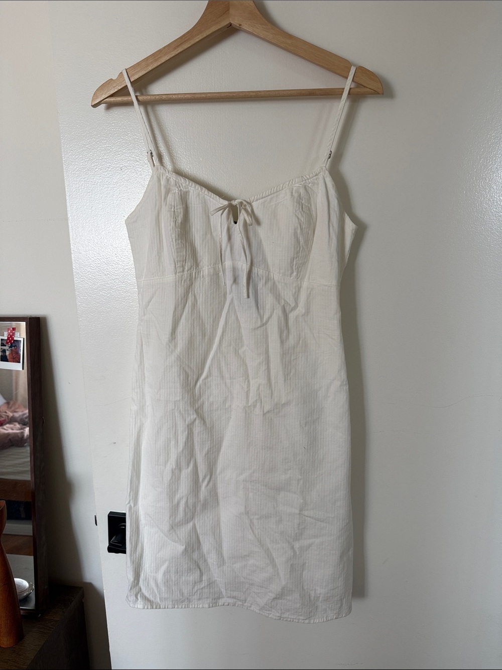Brandy Melville NWT Cream Cotton Slip Dress with Spaghetti Straps